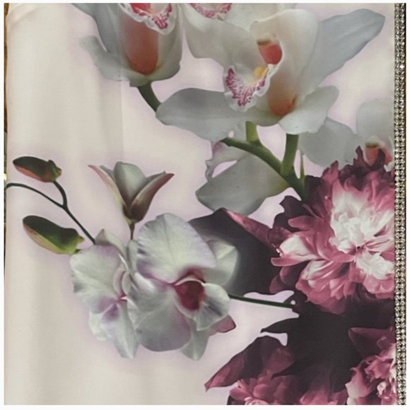 Ted Baker Amiro Embellished Pink Black Floral Print Sheath Dress size 2 nwot - Picture 14 of 16